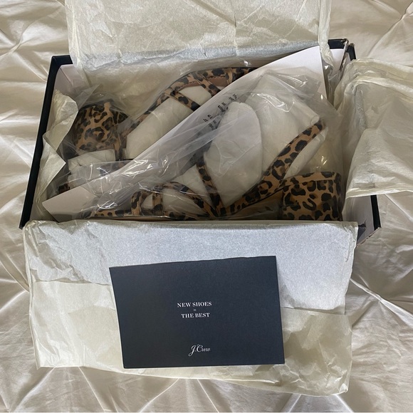 J Crew Odette strappy sandals in Leopard Suede - Picture 6 of 6